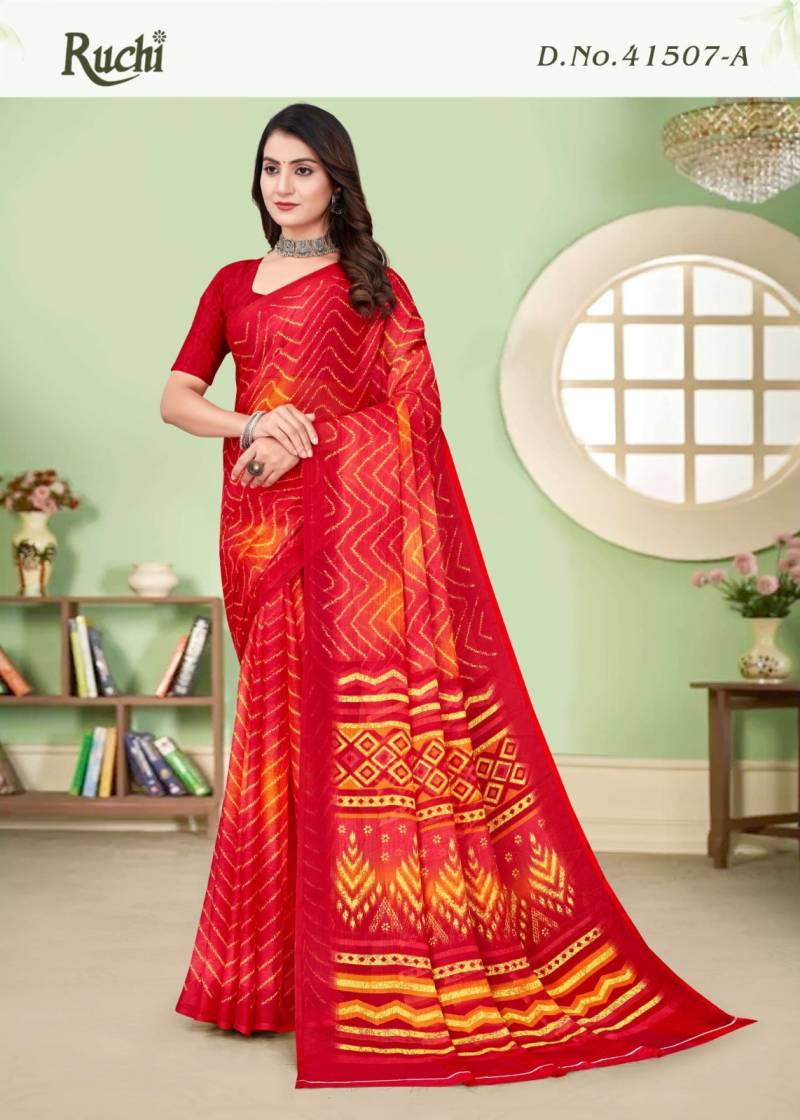 Ruchi Star Chiffon Lehriya Vol 7 Printed Chiffon Saree Collection