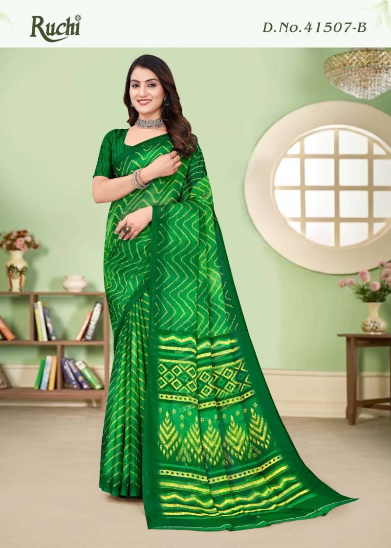 Ruchi Star Chiffon Lehriya Vol 7 Printed Chiffon Saree Collection