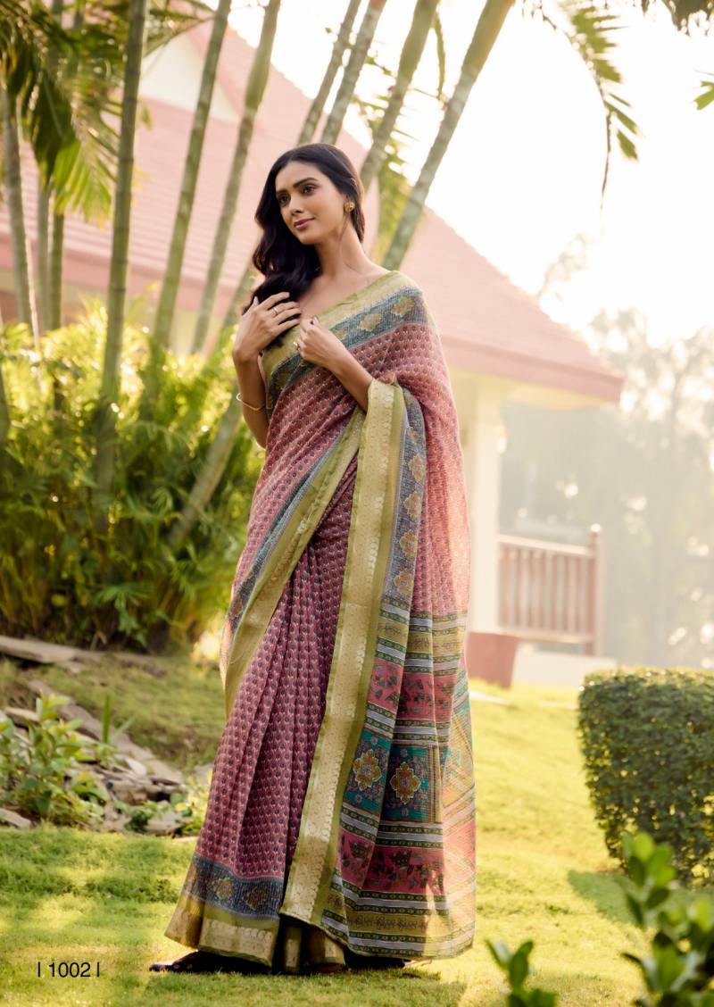 Sr Sugandha Soft Cotton With Zari Checks Saree Collection
