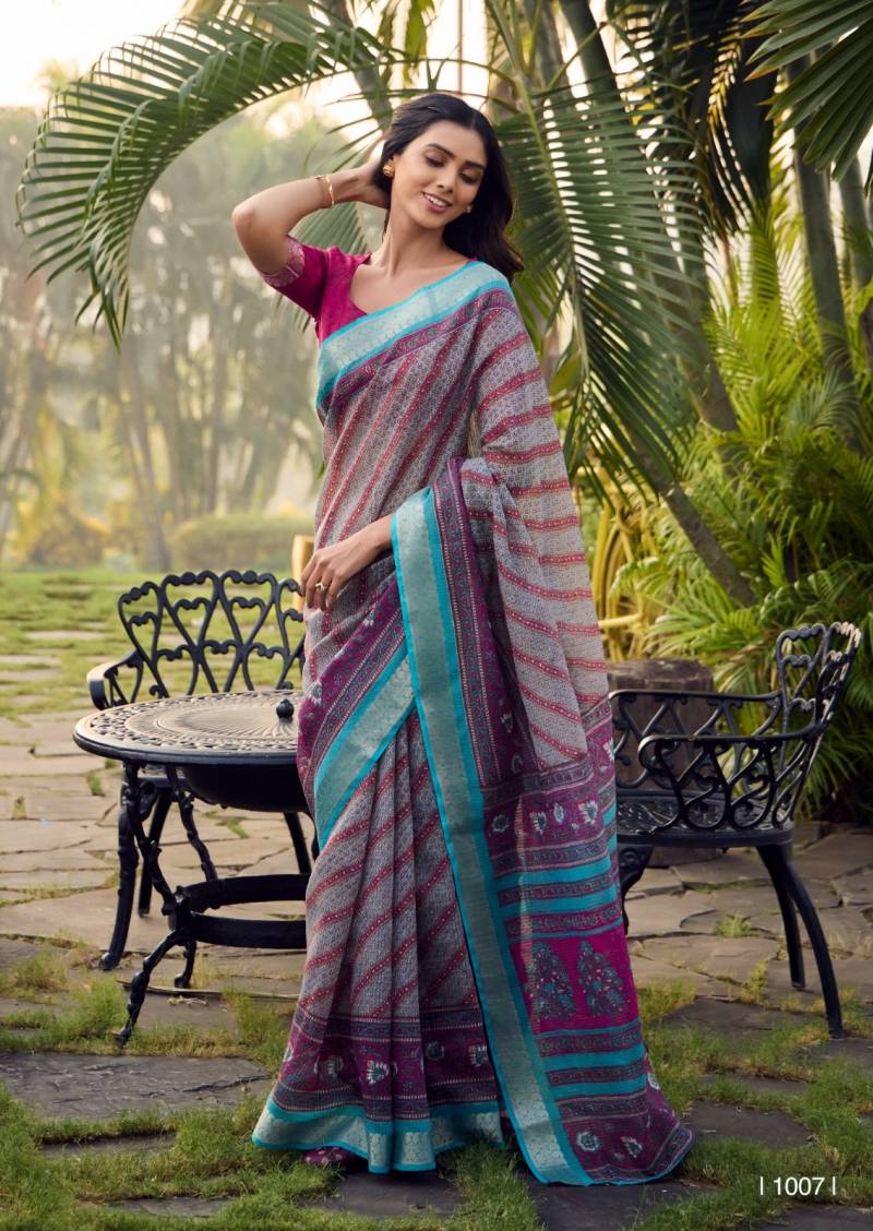 Sr Sugandha Soft Cotton With Zari Checks Saree Collection