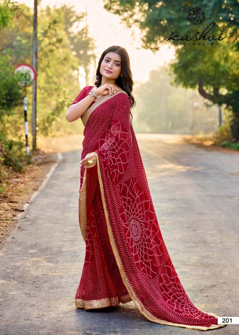 Kashvi Chuneri Vol 2 Mono Georgette With Coding Work Saree