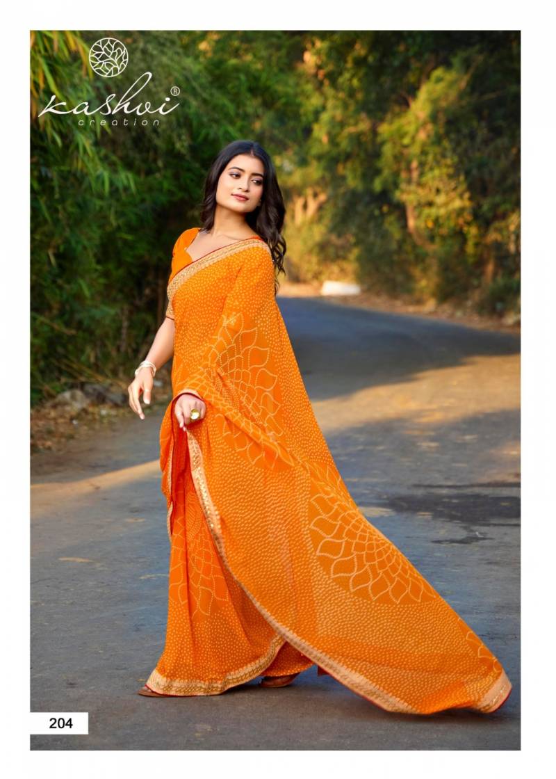 Kashvi Chuneri Vol 2 Mono Georgette With Coding Work Saree