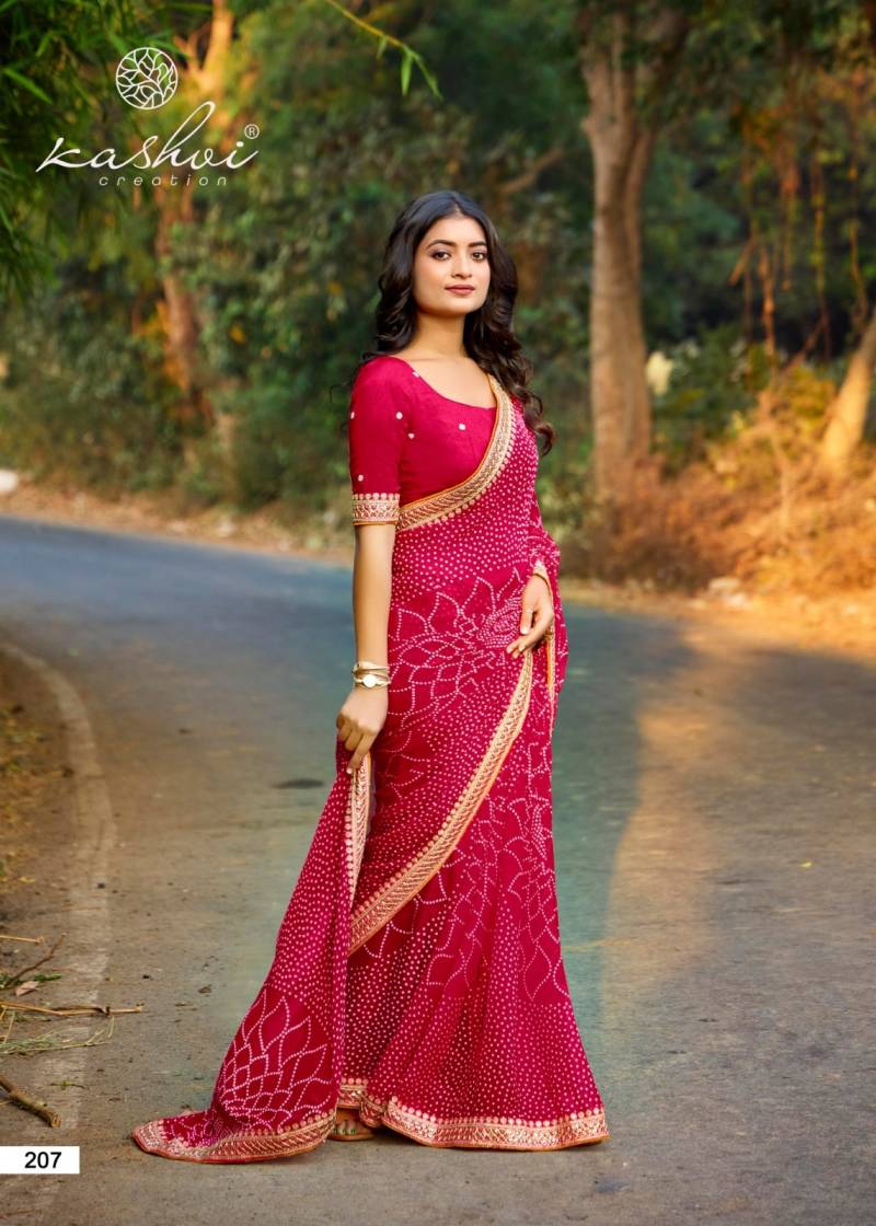 Kashvi Chuneri Vol 2 Mono Georgette With Coding Work Saree