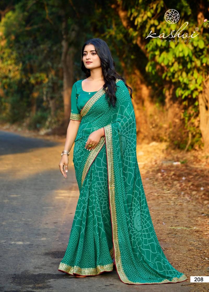 Kashvi Chuneri Vol 2 Mono Georgette With Coding Work Saree