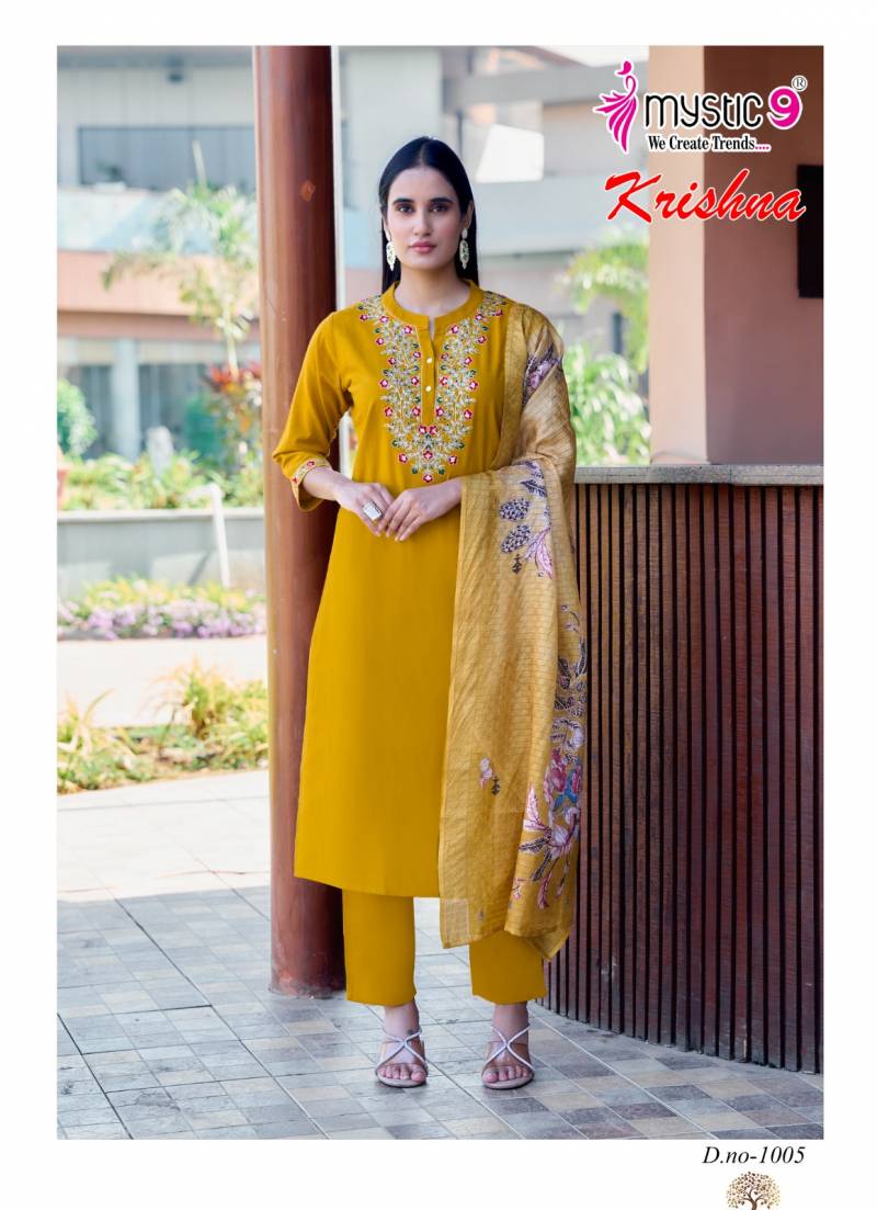 Mystic 9 Krishna Vol 1 Cotton Flex Kurti Bottom With Dupatta
