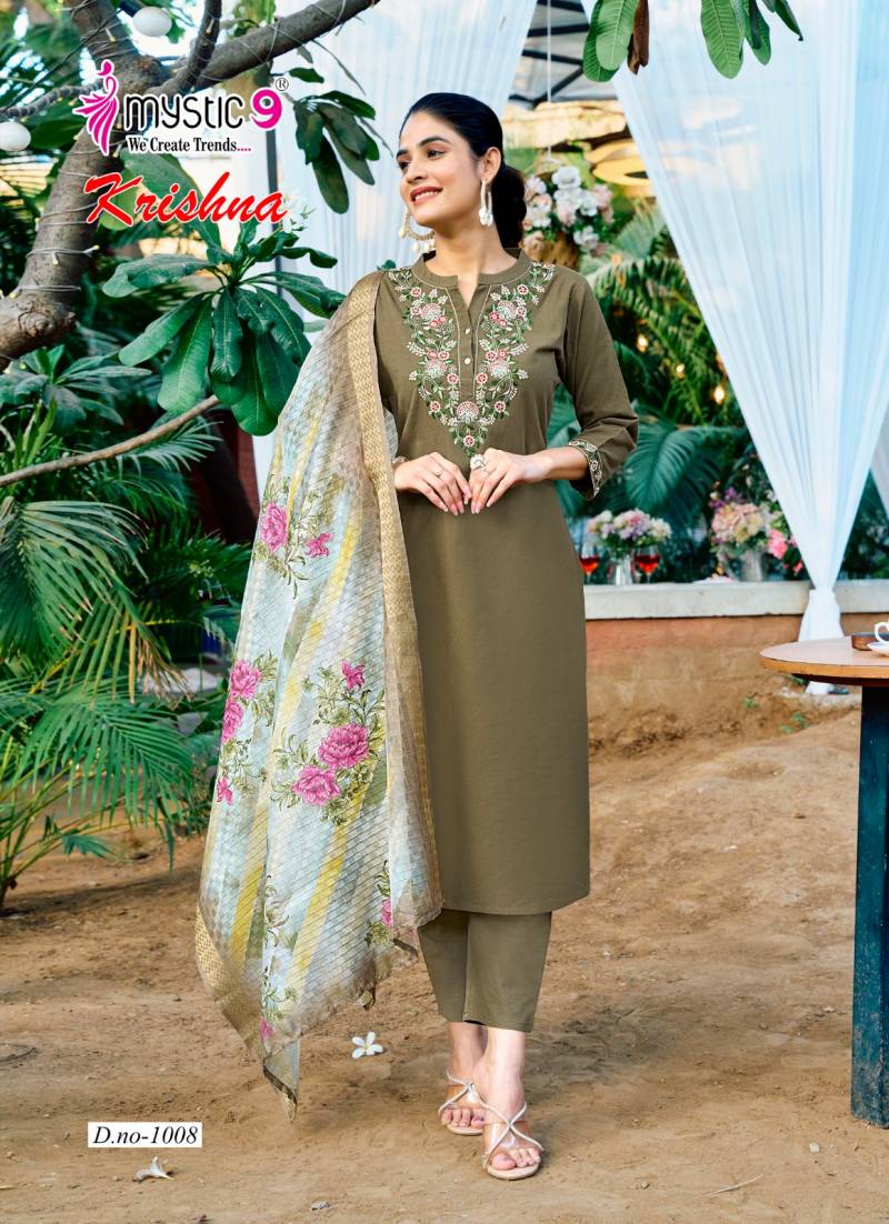 Mystic 9 Krishna Vol 1 Cotton Flex Kurti Bottom With Dupatta