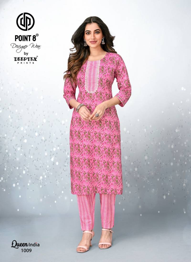 Deeptex Queen India Vol 10 Cotton Printed Kurti With Bottom