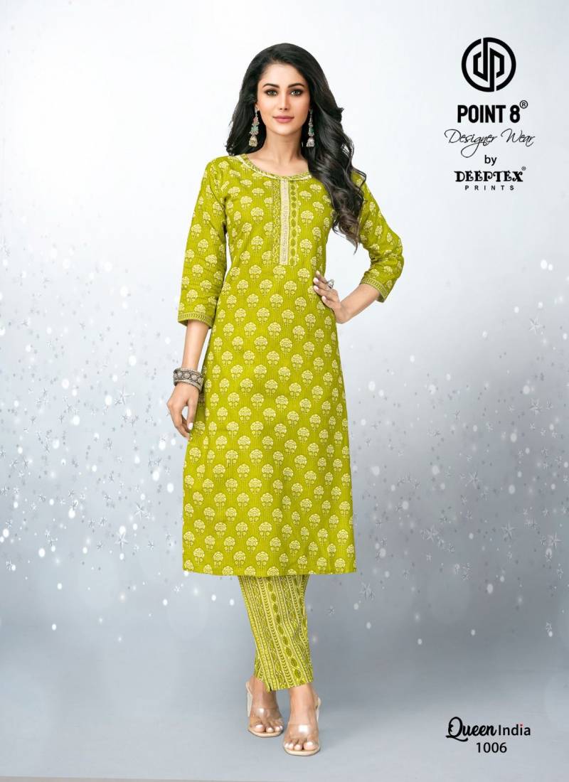 Deeptex Queen India Vol 10 Cotton Printed Kurti With Bottom