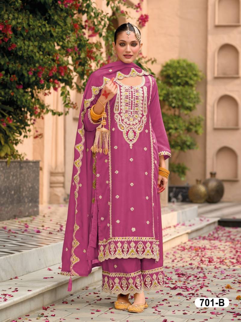 Super Hit 701 Designer Embroidered Salwar Suits Collection