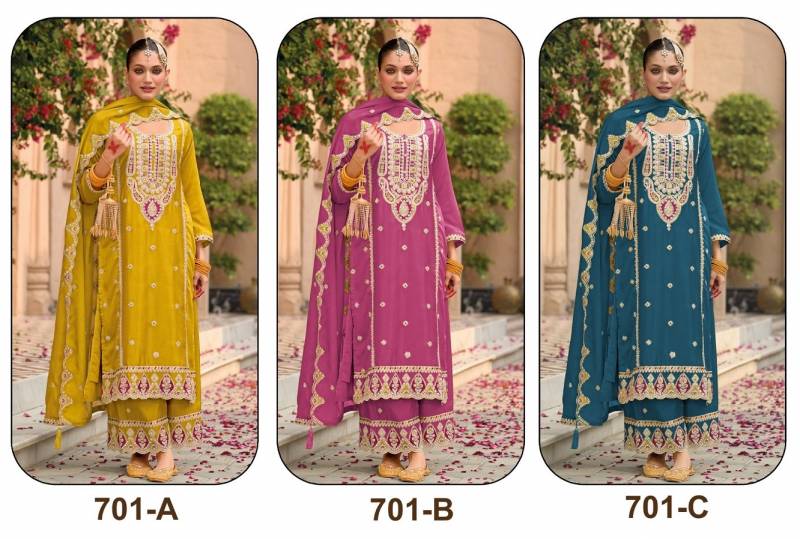 Super Hit 701 Designer Embroidered Salwar Suits Collection