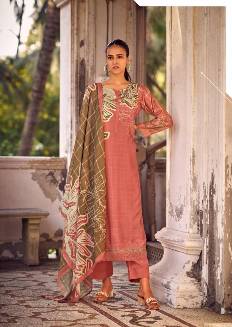 Sadhana Larisa Masline Silk Digital Printed Dress Material Collection