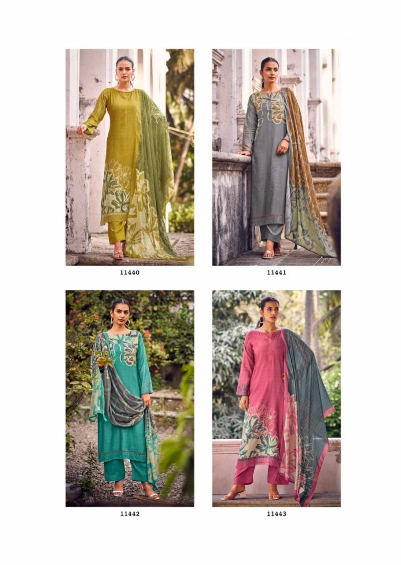 Sadhana Larisa Masline Silk Digital Printed Dress Material Collection