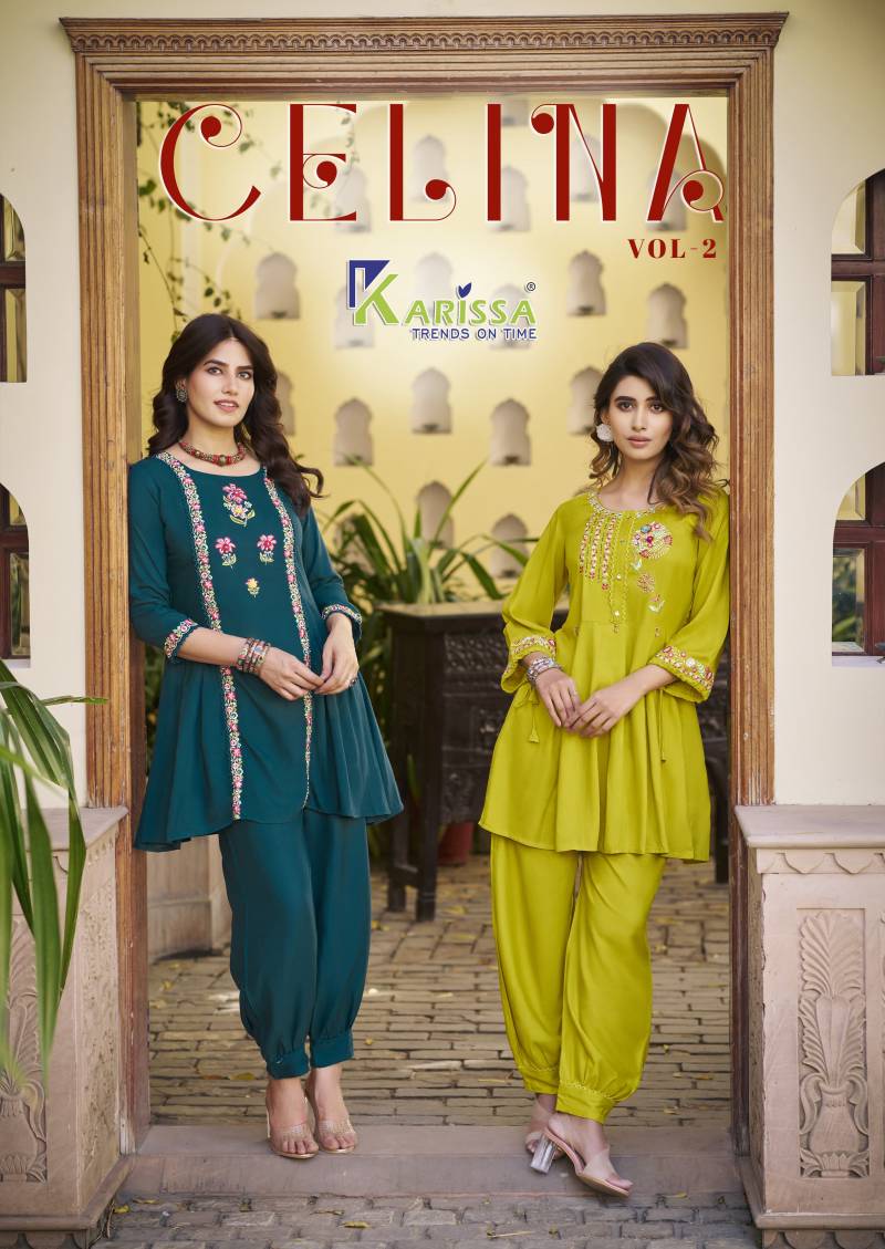 Karissa Celina Vol 2 Viscose Rayon Slub Co Ord Set Collection