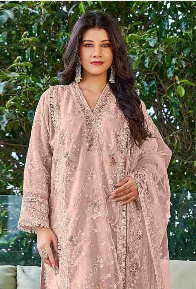 Super Hit 3116 A To D Embroidered Organza Salwar Suits Collection