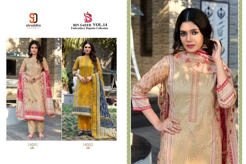 Shraddha Bin Saeed Vol 14 Embroidered Pakistani Salwar Suits