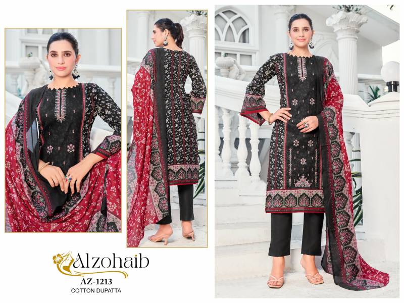 Alzohaib Noor Vol 1 Cotton Dupatta Pakistani Salwar Suits Collection