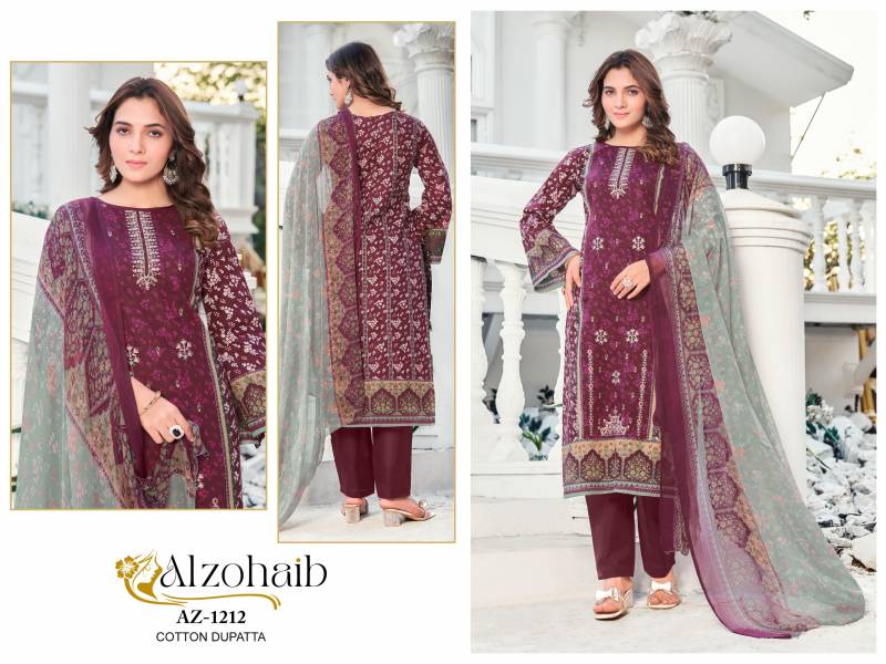Alzohaib Noor Vol 1 Cotton Dupatta Pakistani Salwar Suits Collection