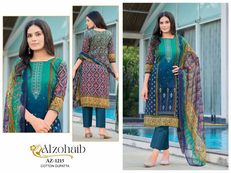 Alzohaib Noor Vol 1 Cotton Dupatta Pakistani Salwar Suits Collection