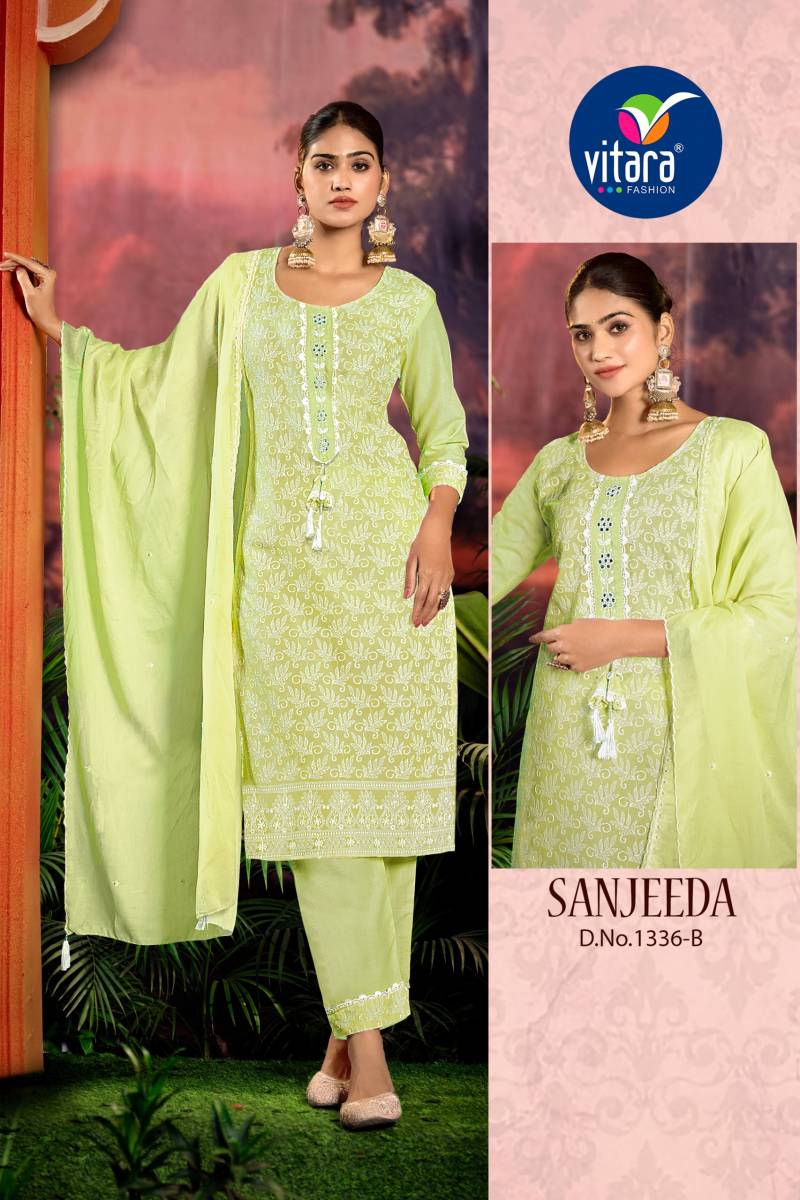 Vitara Sanjeeda A To C Cotton Kurti Bottom With Dupatta Collection