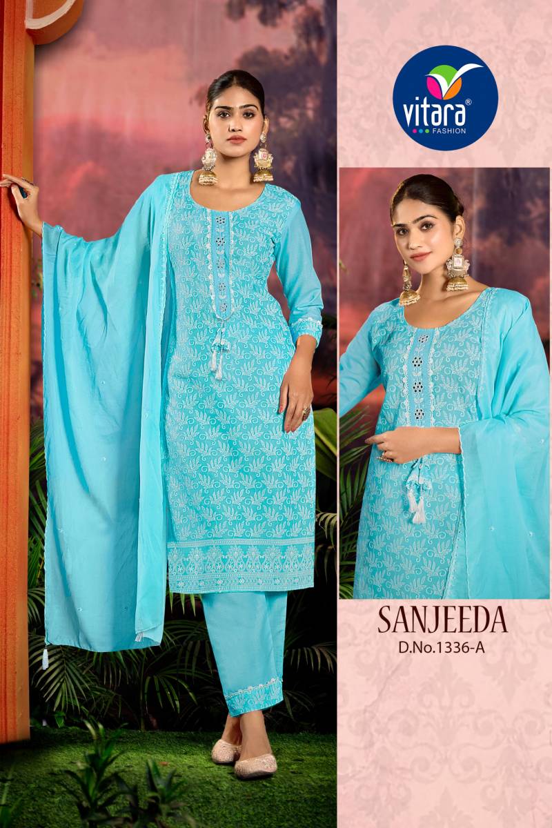 Vitara Sanjeeda A To C Cotton Kurti Bottom With Dupatta Collection