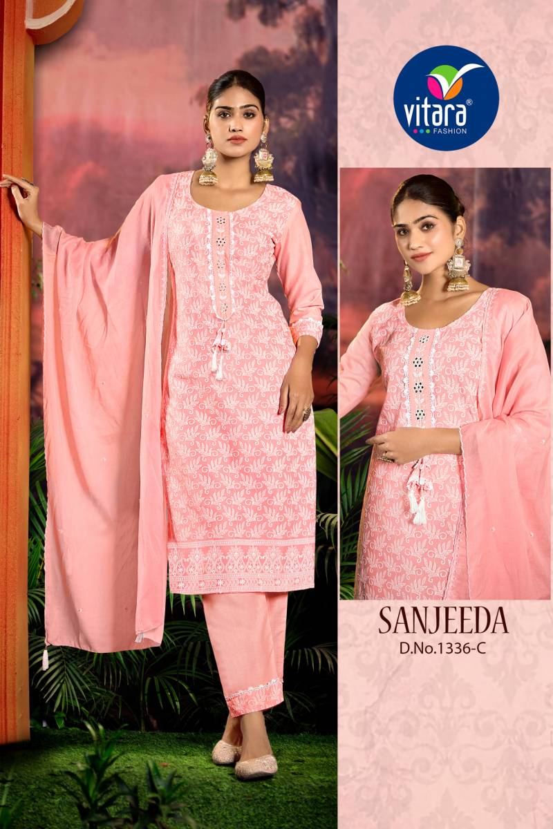 Vitara Sanjeeda A To C Cotton Kurti Bottom With Dupatta Collection
