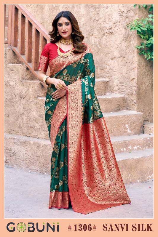 Gobuni Sanvi Silk Traditional Wear Fancy Sarees Collection
