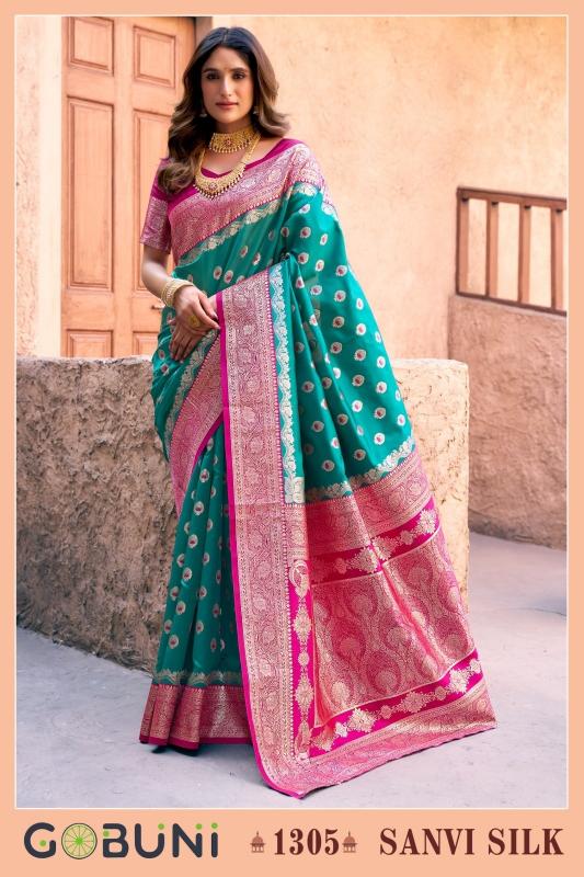 Gobuni Sanvi Silk Traditional Wear Fancy Sarees Collection