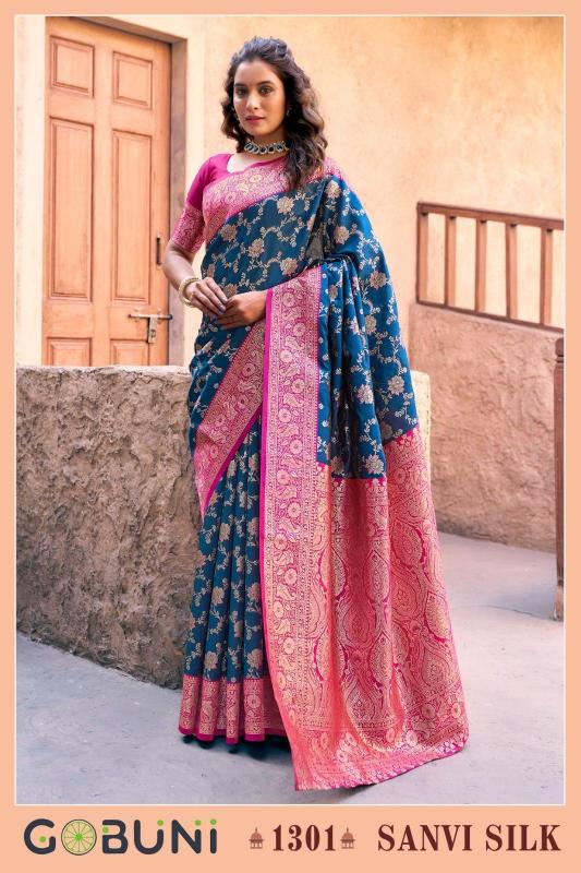 Gobuni Sanvi Silk Traditional Wear Fancy Sarees Collection