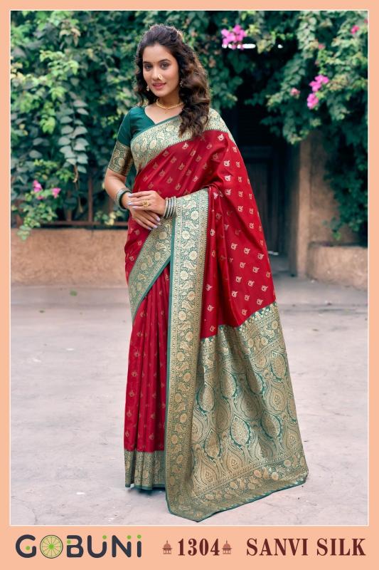 Gobuni Sanvi Silk Traditional Wear Fancy Sarees Collection
