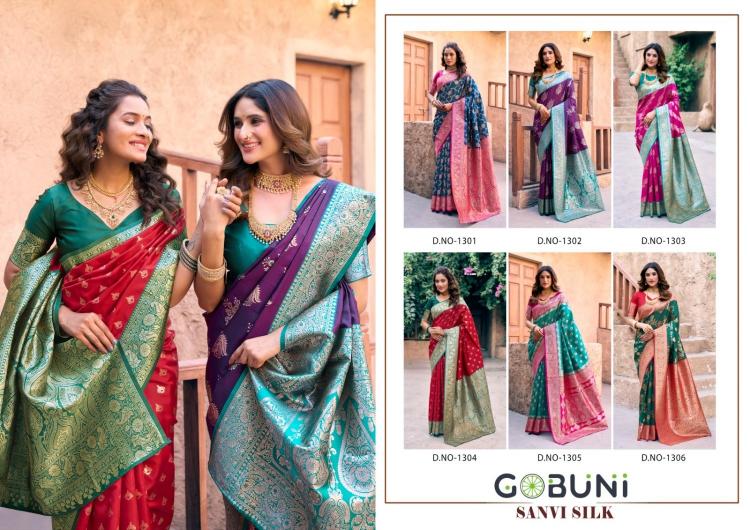 Gobuni Sanvi Silk Traditional Wear Fancy Sarees Collection