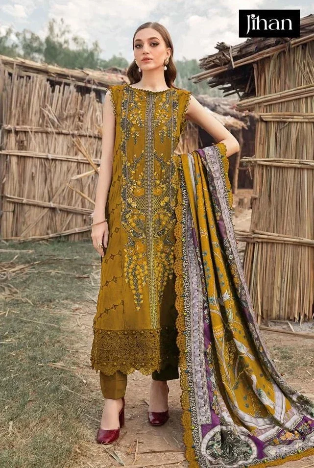 Jihan 3560 Cotton Dupatta Pakistani Salwar Suits Collection