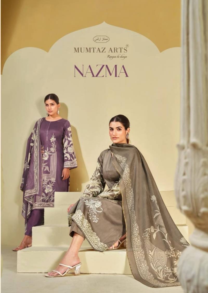 Mumtaz Nazma Jam Satin Digital Printed Dress Material Collection