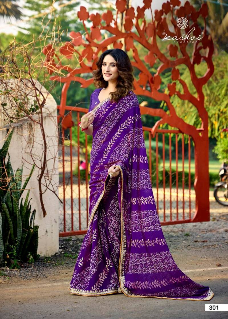Kashvi Chuneri Vol 3 Mono Georgette With Coding Work Saree