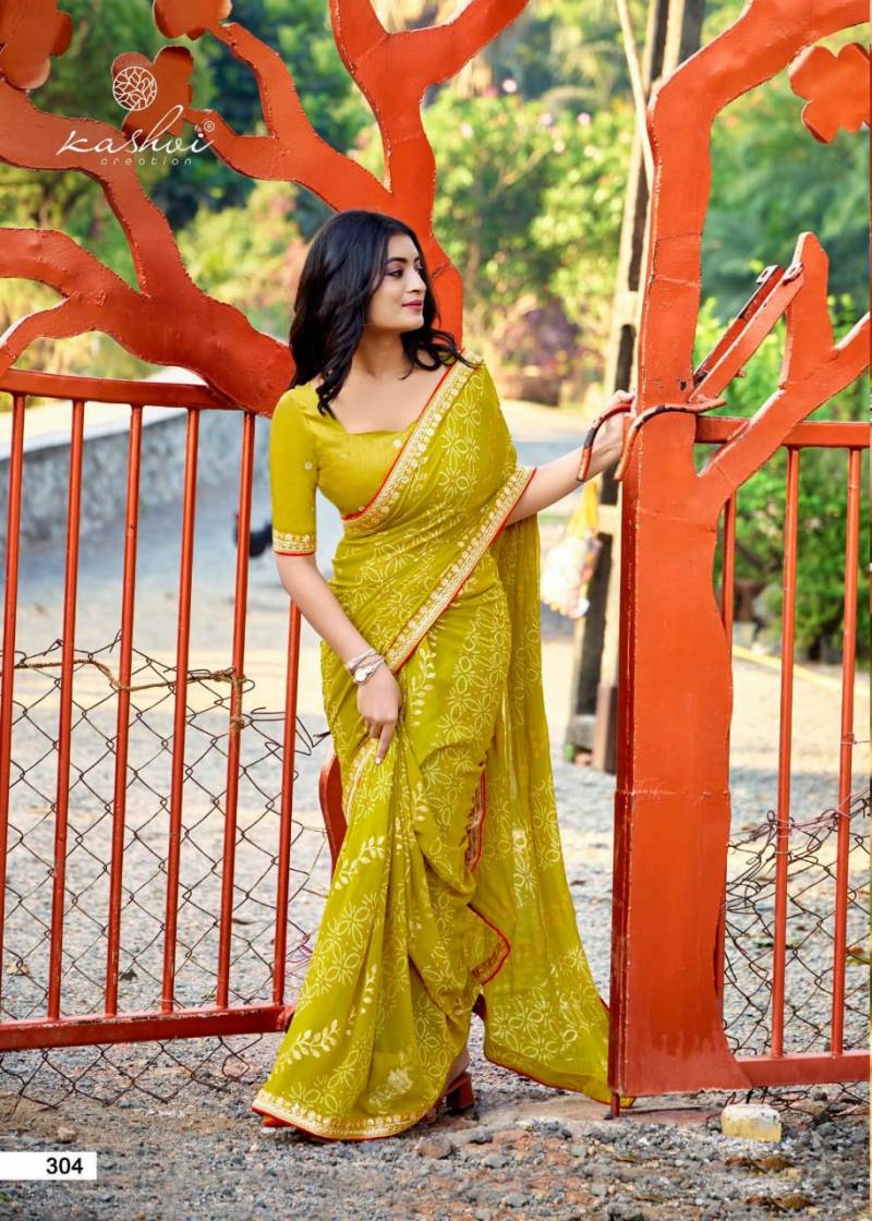 Kashvi Chuneri Vol 3 Mono Georgette With Coding Work Saree
