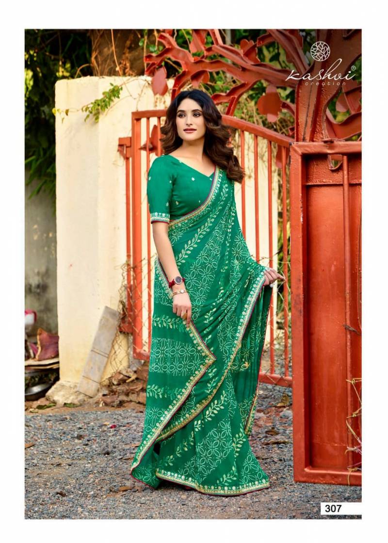 Kashvi Chuneri Vol 3 Mono Georgette With Coding Work Saree