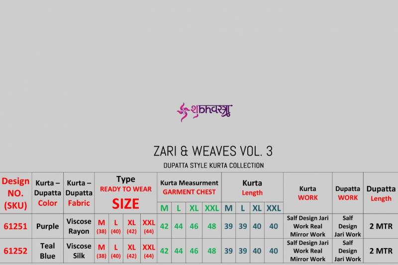 Shubhvastra Zari And Weaves Vol 3 Mens Kurta With Dupatta