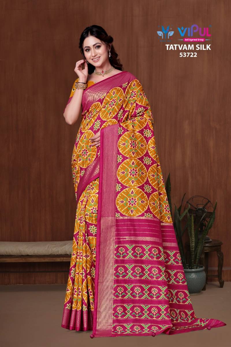 Vipul Tatvam Silk Vol 1 Fancy Printed Saree Collection