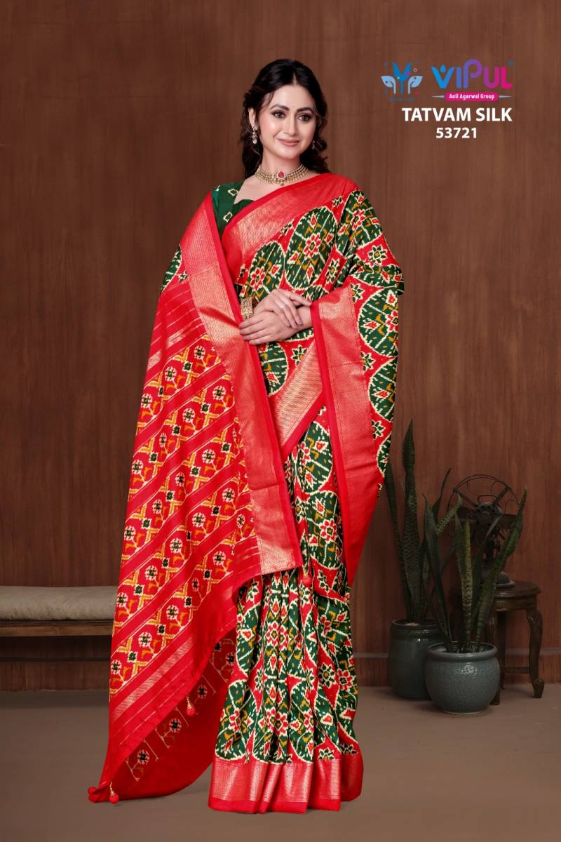 Vipul Tatvam Silk Vol 1 Fancy Printed Saree Collection