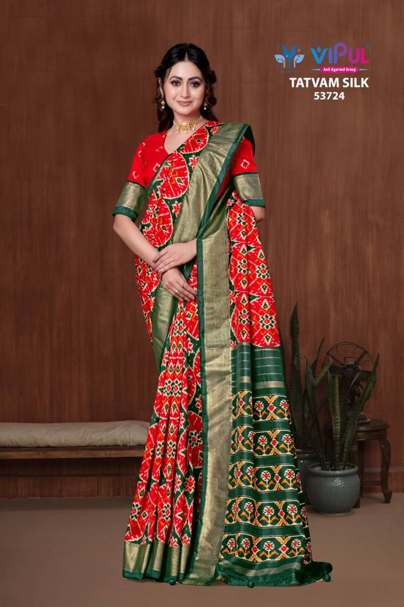 Vipul Tatvam Silk Vol 1 Fancy Printed Saree Collection
