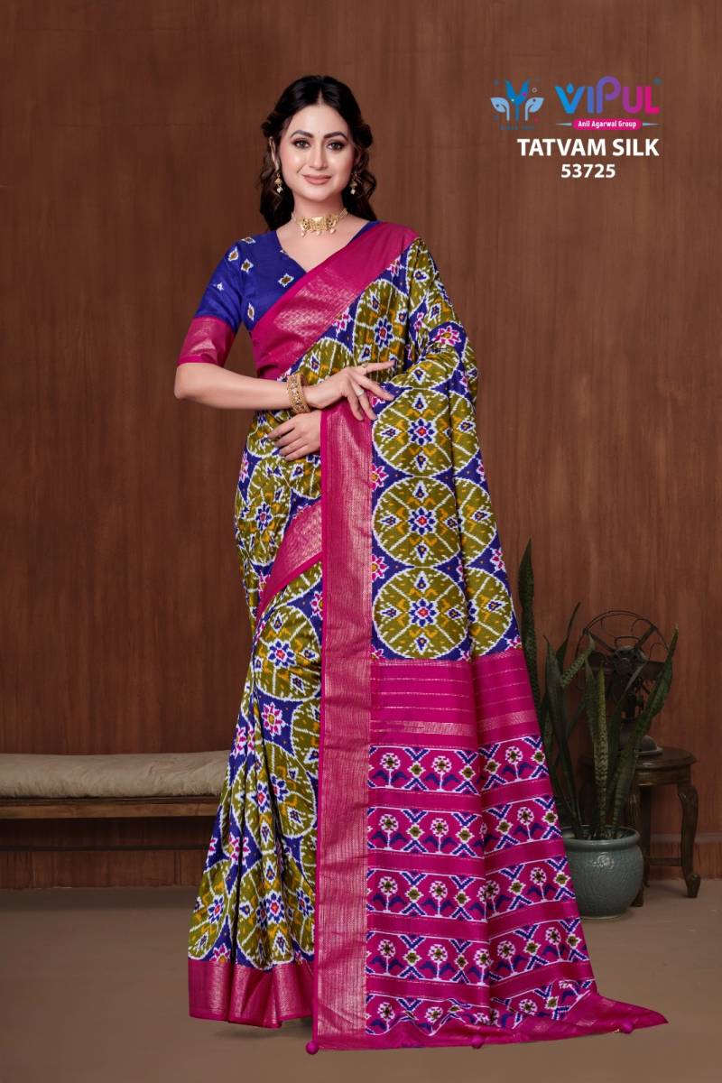 Vipul Tatvam Silk Vol 1 Fancy Printed Saree Collection