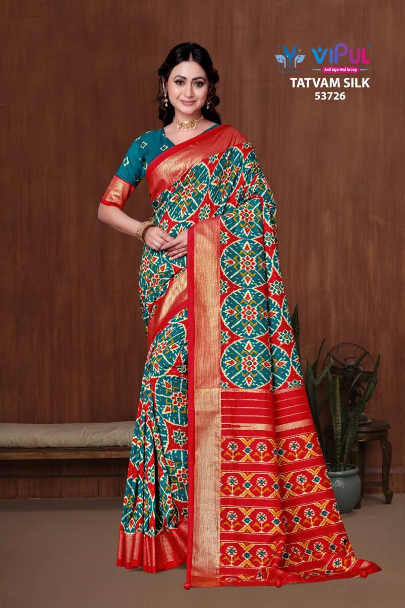 Vipul Tatvam Silk Vol 1 Fancy Printed Saree Collection