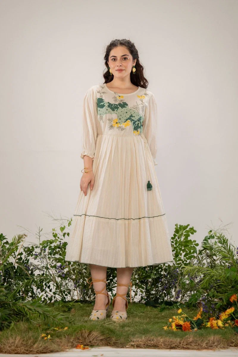 Tanyaa P 179 Mul Cotton With Handwork Touchup Fancy Kurti