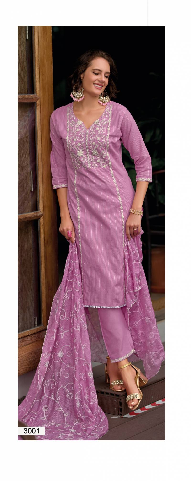 Poonam Cotton Sali Vol 3 Cambric Cotton Kurti Bottom With Dupatta