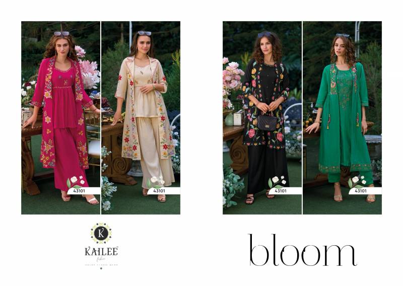 Kailee Bloom Viscose Organza Fancy Indo Western Collection
