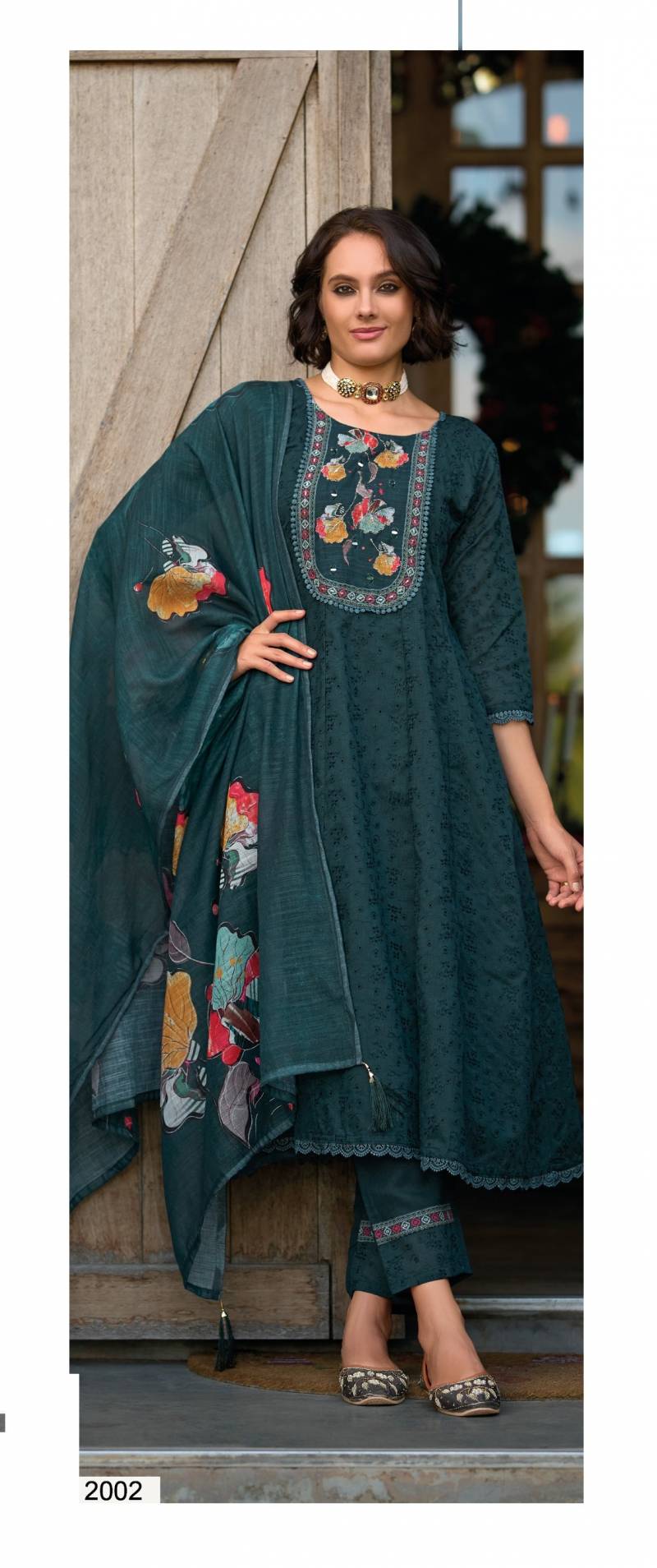 Poonam Hello Alexa Vol 2 Anarkali Digital Printed Kurti Bottom With Dupatta
