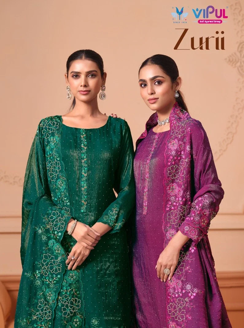 Vipul Zurii Embroidered Designer Salwar Suits Collection