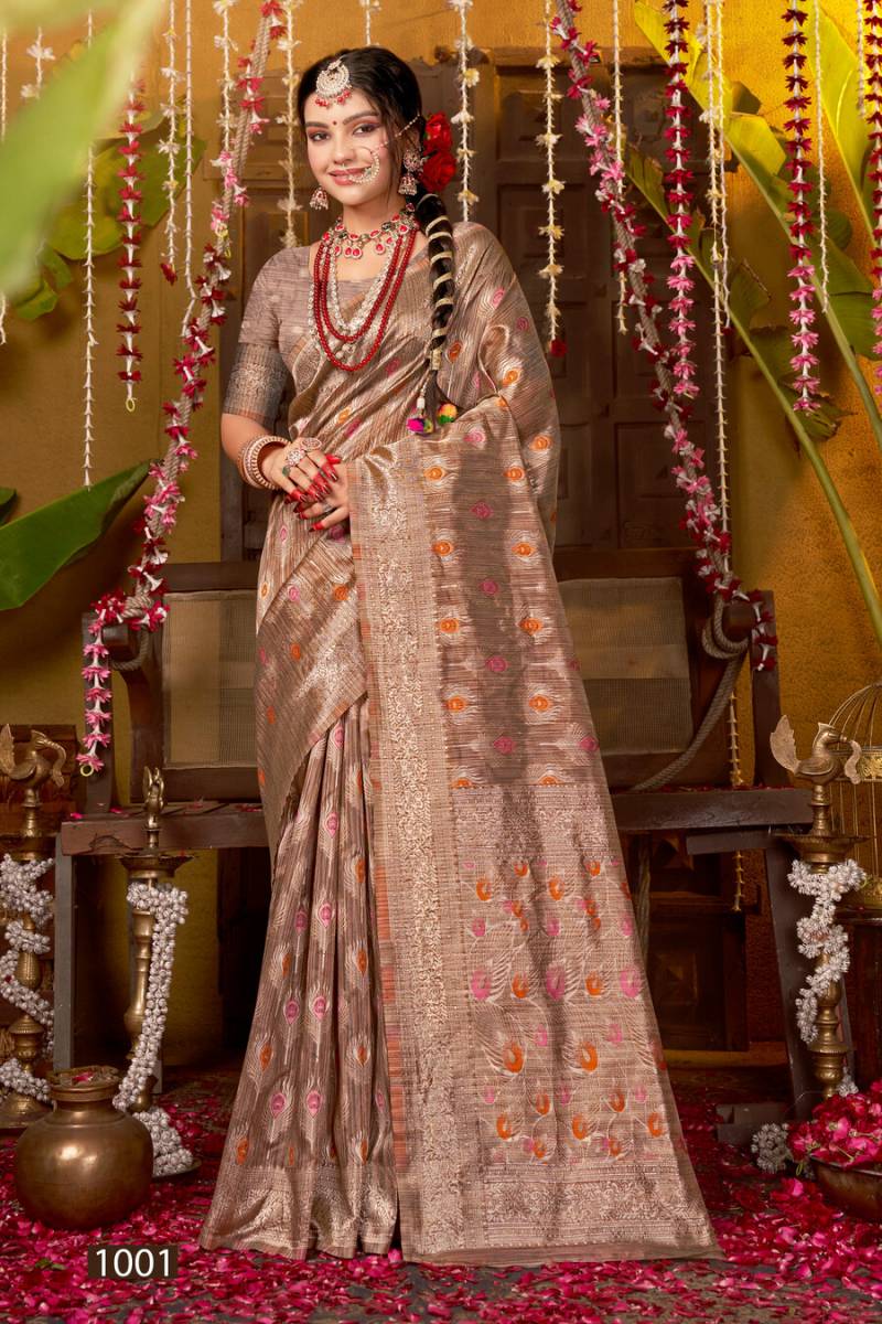 Saroj Shantiniketan Linen Silk Vol 3 Festive Wear Saree Collection