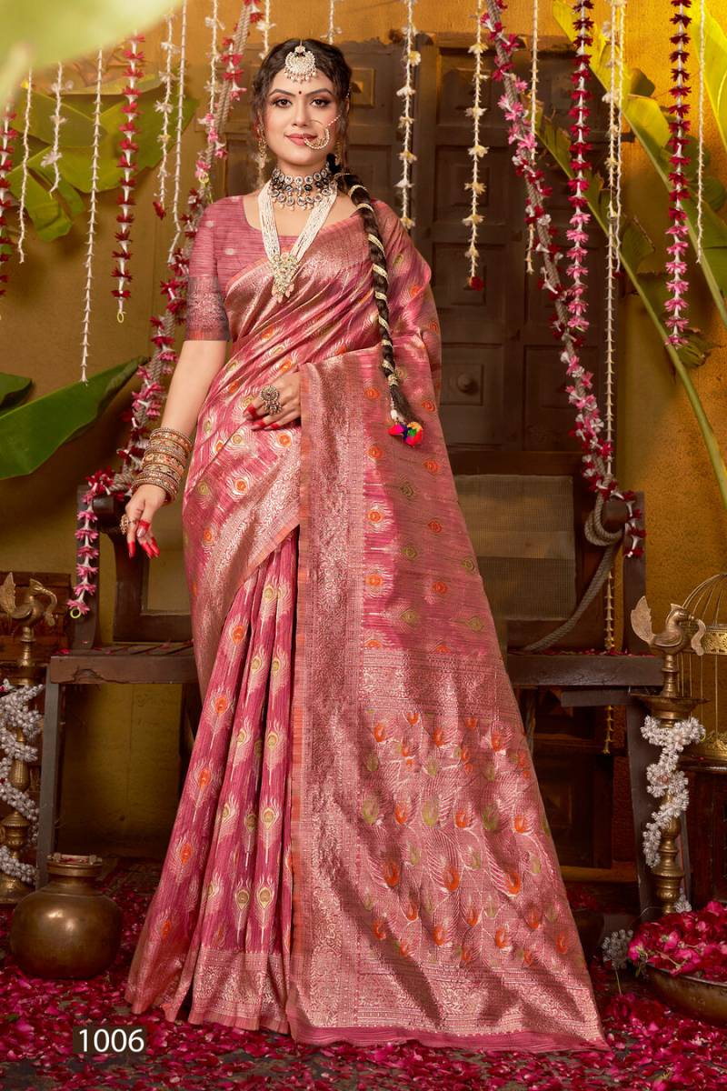 Saroj Shantiniketan Linen Silk Vol 3 Festive Wear Saree Collection