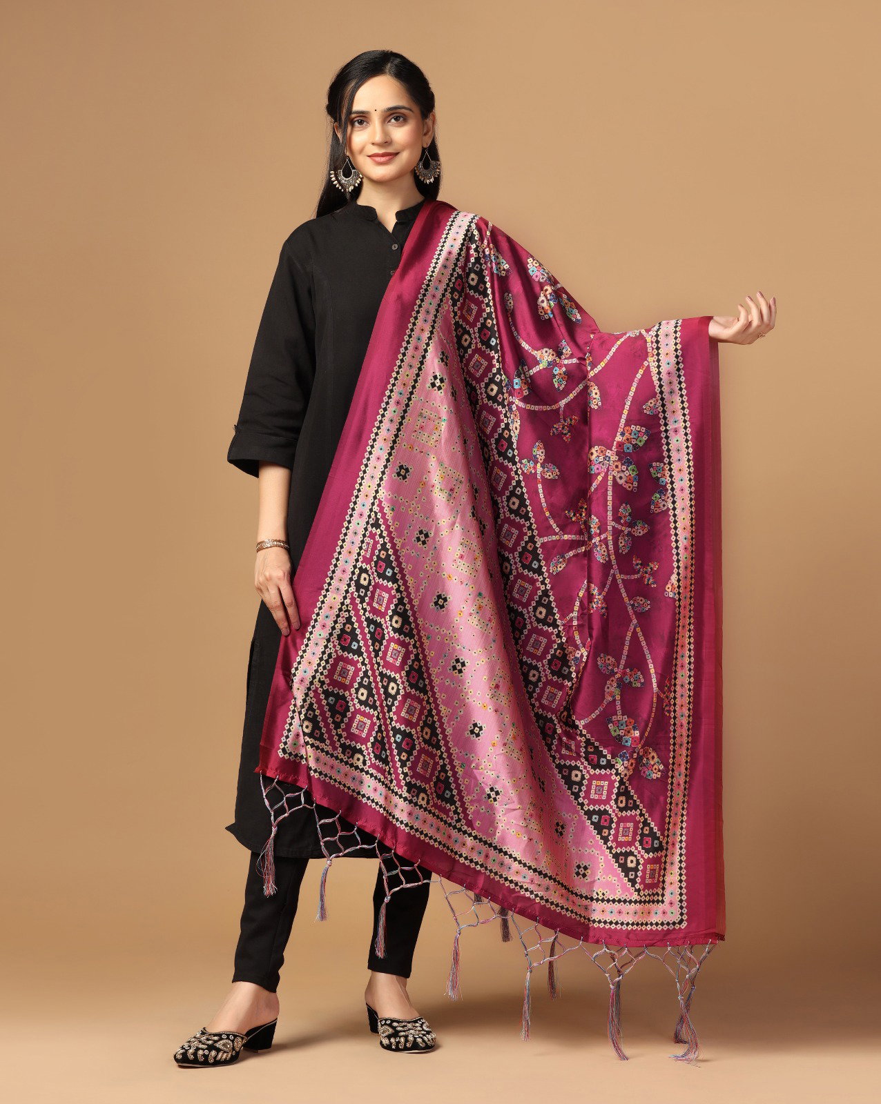 James 3 Assam Silk Printed dupatta Collection