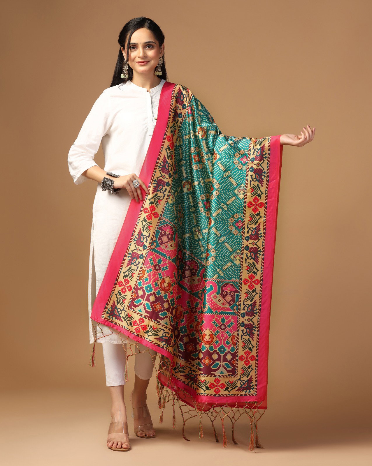 James 3 Assam Silk Printed dupatta Collection